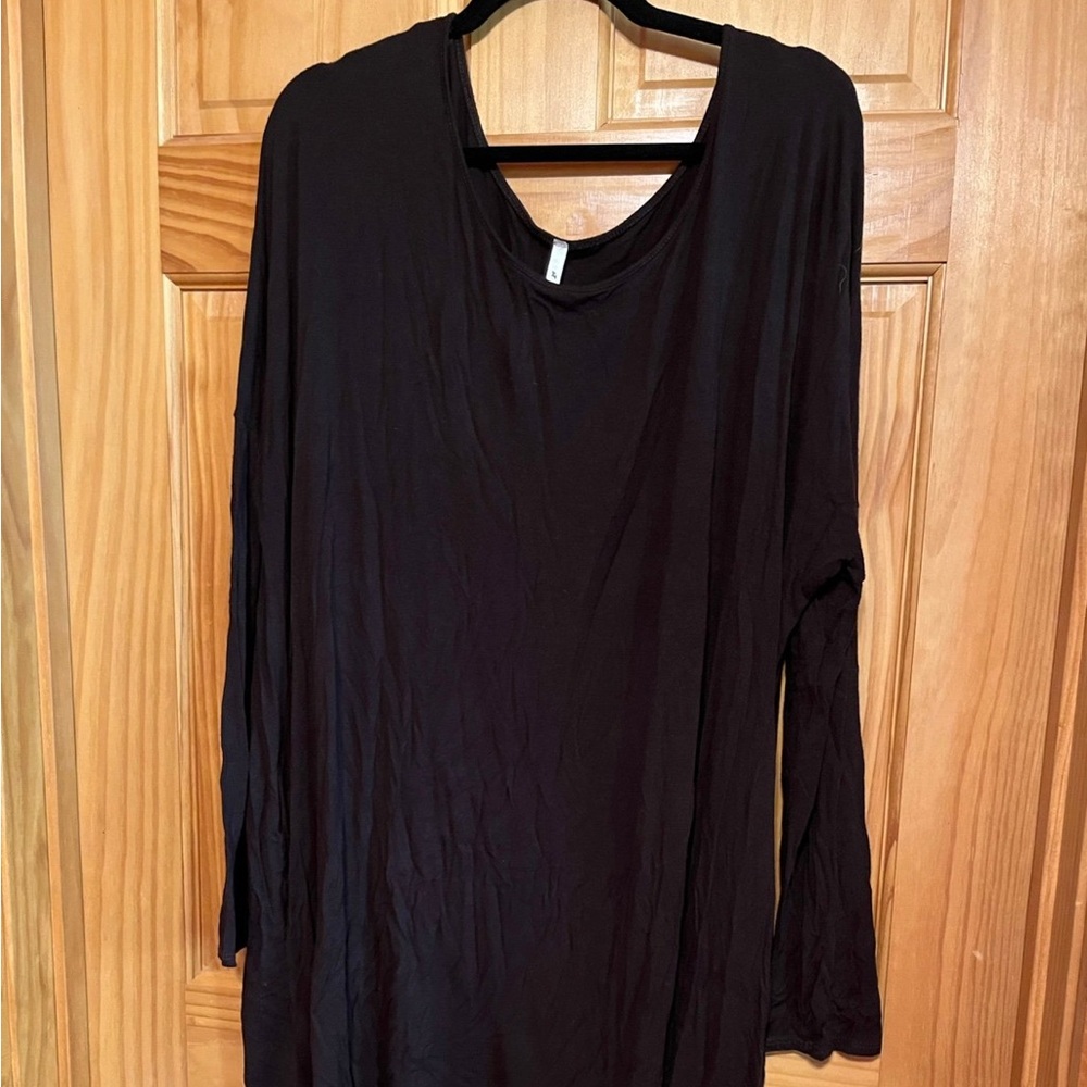 42pops Brown Long Sleeve Tunic Dress
